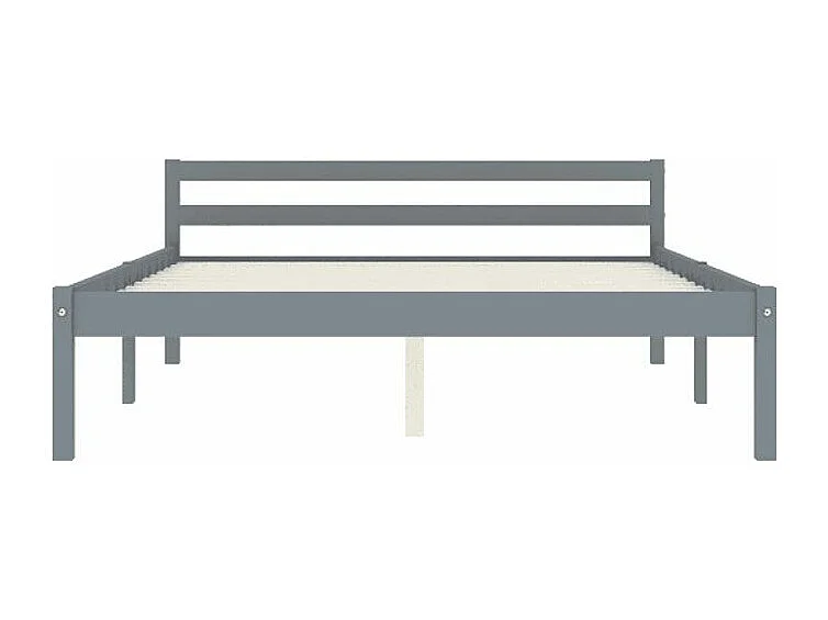 Lit adulte pin massif gris Dorma 140x200