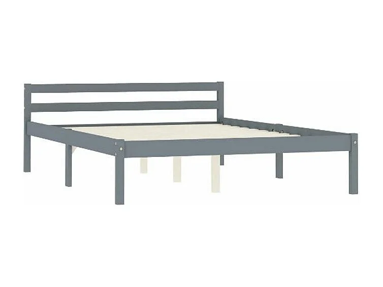 Lit adulte pin massif gris Dorma 140x200