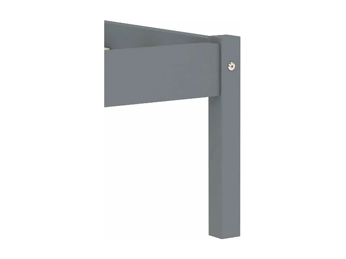 Lit adulte pin massif gris Dorma 140x200