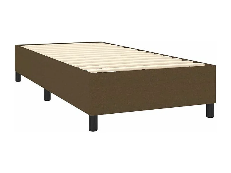 Sommier à lattes de lit avec matelas Marron foncé 90x190