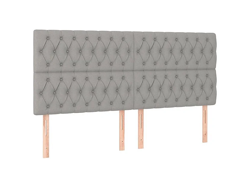 Sommier à lattes de lit avec matelas Gris clair 180x200 Tissu