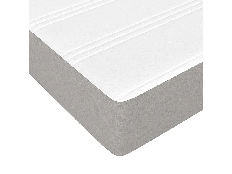 Sommier à lattes de lit avec matelas Gris clair 140x200 Tissu