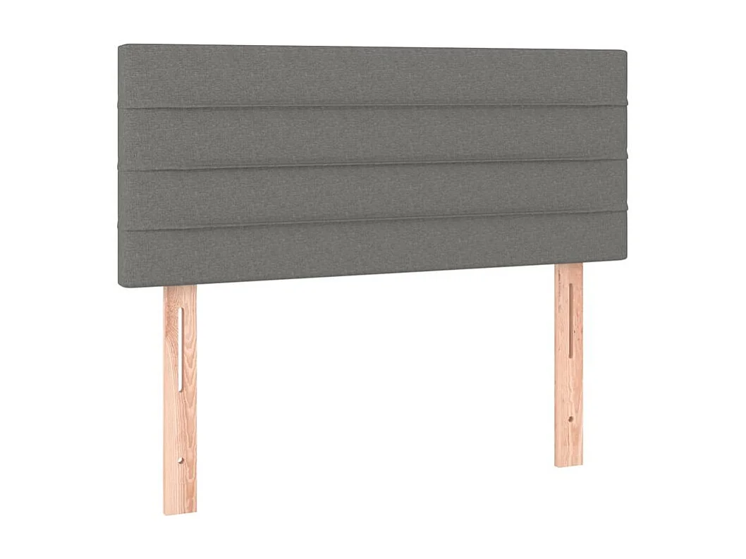 Sommier à lattes de lit et matelas Gris foncé 90x190 Tissu