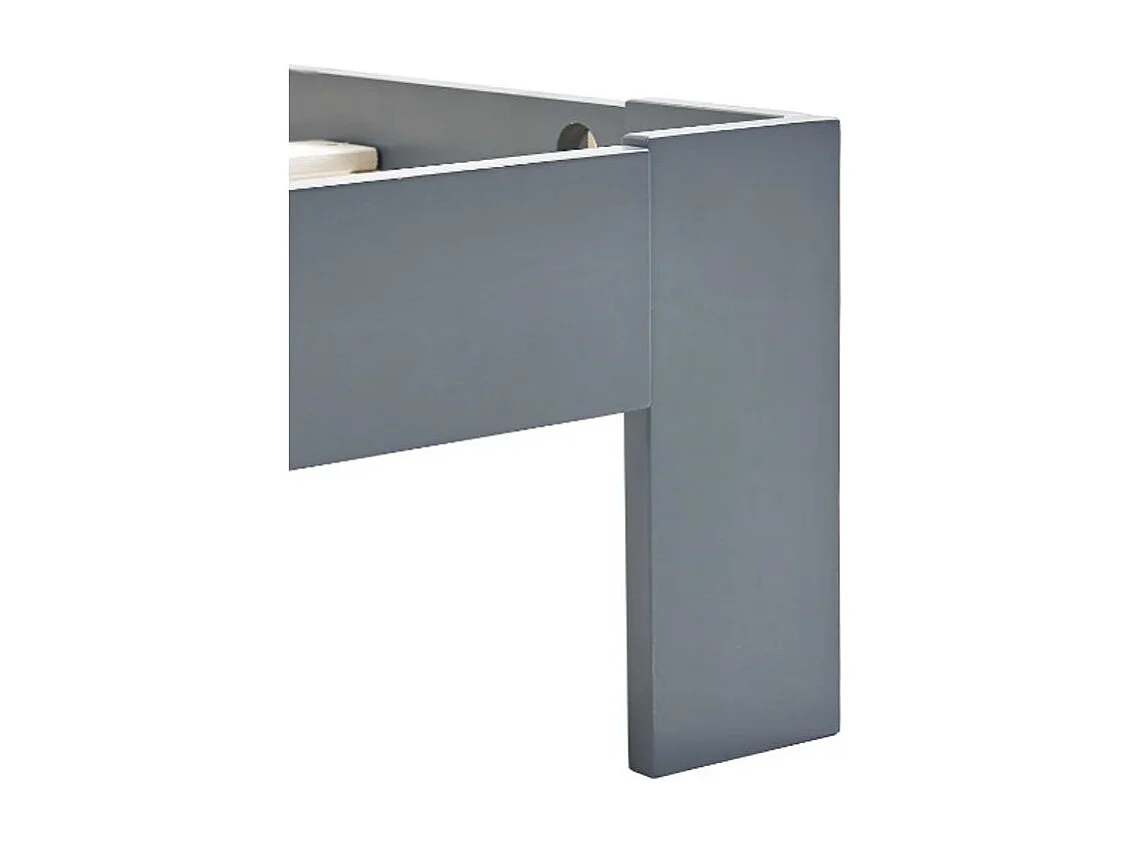 Lit adulte pin massif gris Cozy 90x200