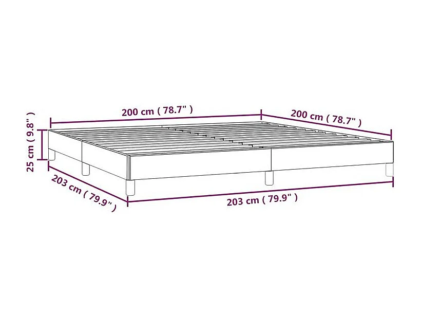 Cadre de lit Cappuccino 200x200 Similicuir