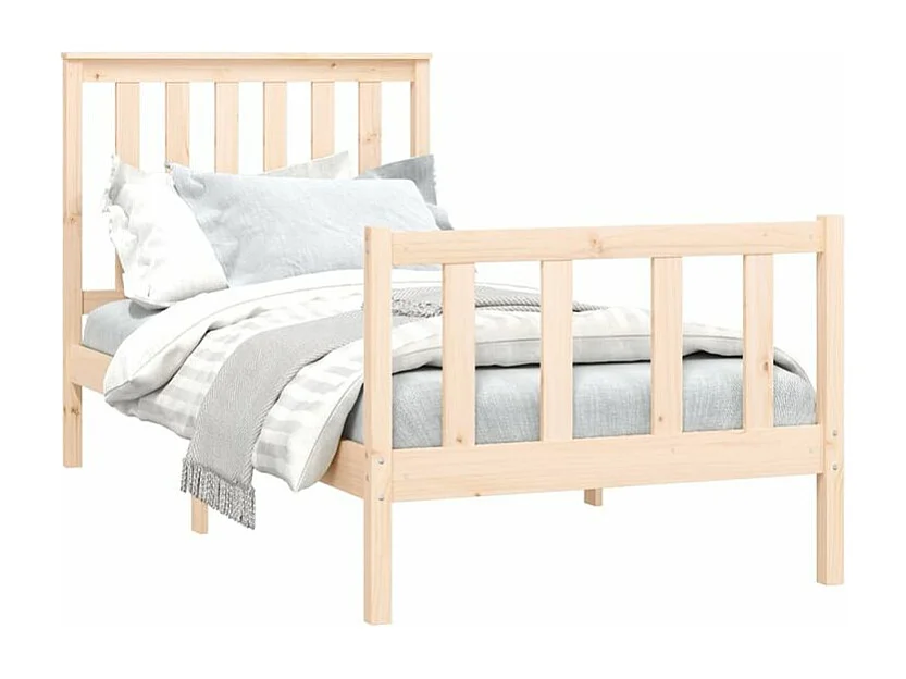 Cadre de lit et tête de lit 100x200 bois de pin massif