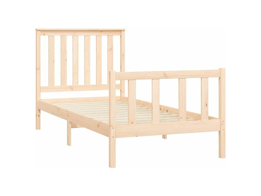 Cadre de lit et tête de lit 100x200 bois de pin massif