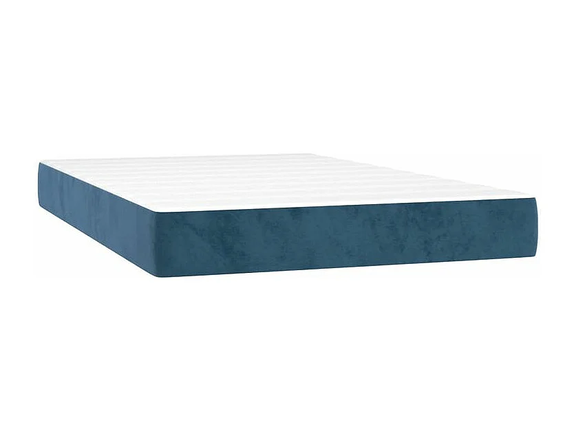 Sommier à lattes de lit et matelas Bleu foncé 120x200 Velours