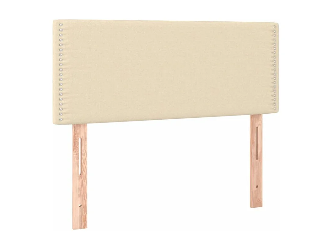 Sommier à lattes de lit et matelas Crème 90x190 Tissu