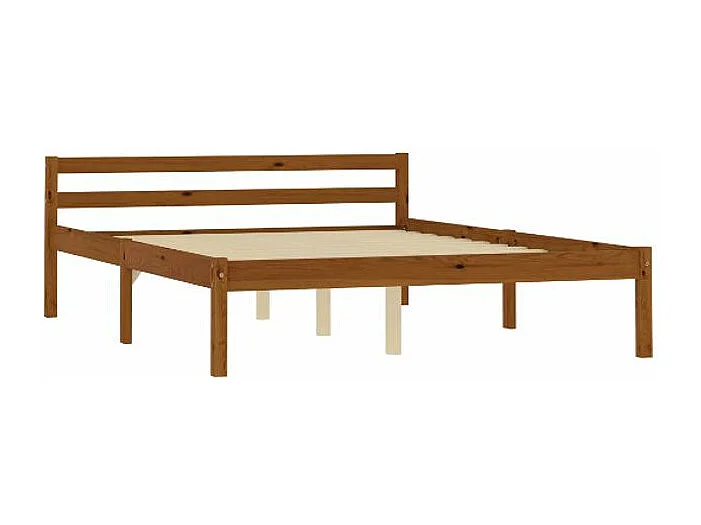 Lit adulte pin massif foncé Dorma 120x200