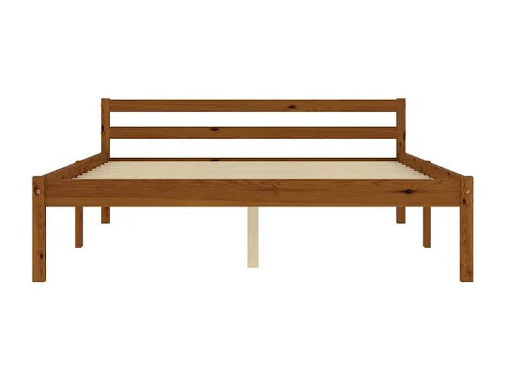 Lit adulte pin massif foncé Dorma 120x200