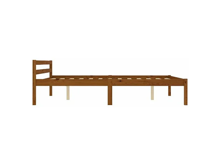 Lit adulte pin massif foncé Dorma 120x200