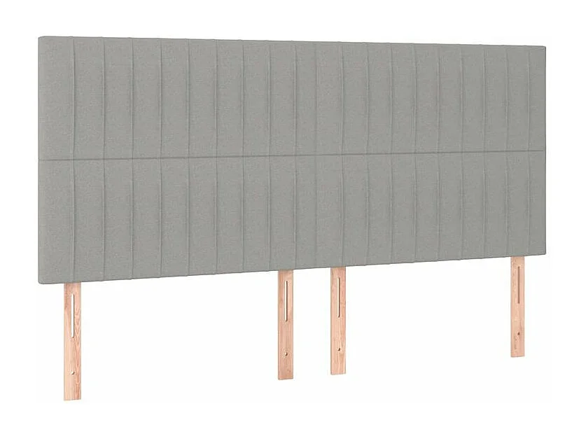 Sommier à lattes de lit avec matelas Gris clair 160x200 Tissu
