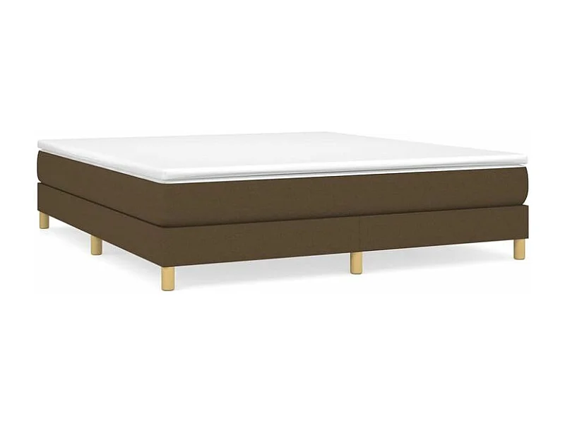 Sommier à lattes de lit avec matelas Marron foncé 180x200