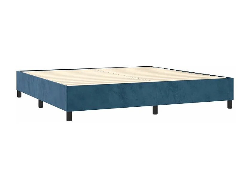 vidaXL Cama box spring con colchón terciopelo azul oscuro 200x200 cm