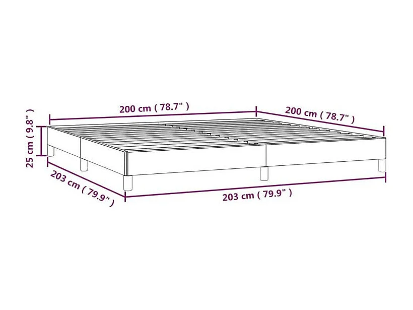 Cadre de lit Blanc 200x200 Similicuir