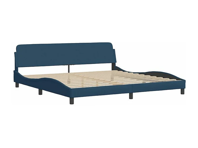 Lit avec matelas bleu 200x200 tissu
