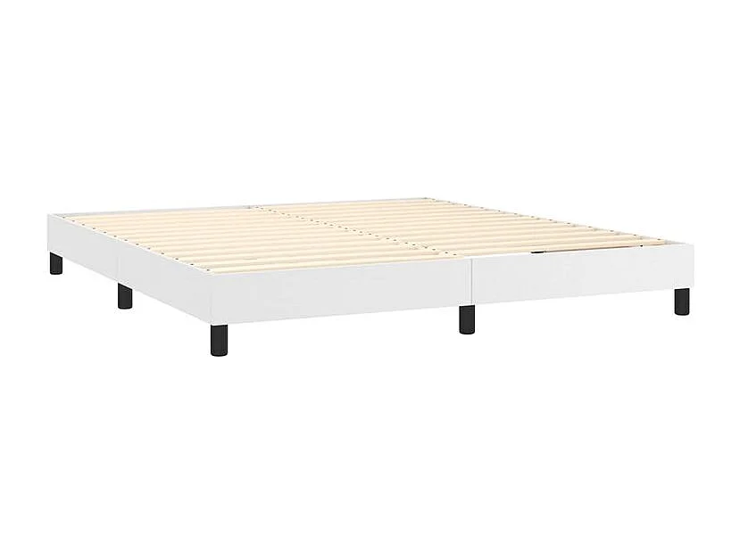 Cadre de lit Blanc 160x200 Similicuir