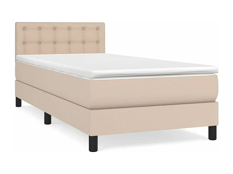 Sommier à lattes de lit avec matelas Cappuccino 90x200