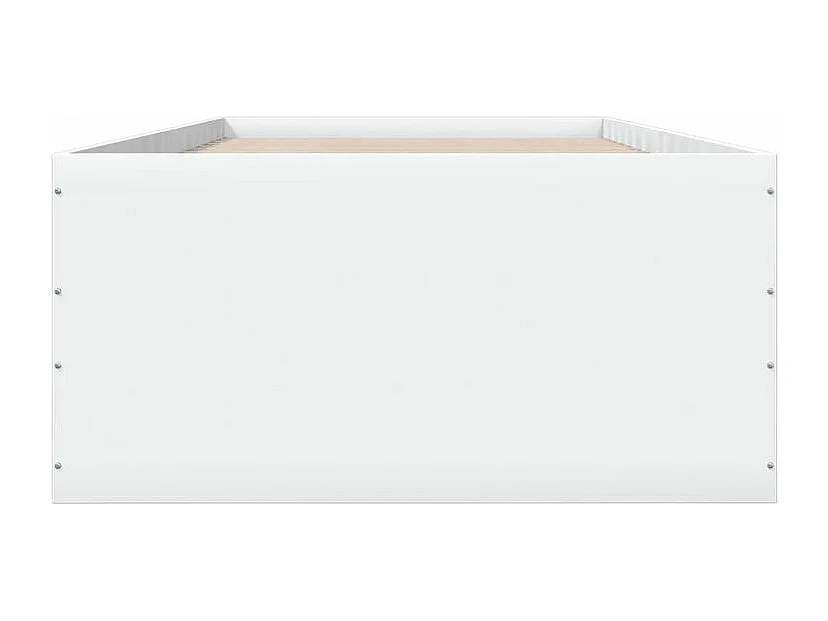 Cadre de lit blanc 75x190 bois d'ingénierie