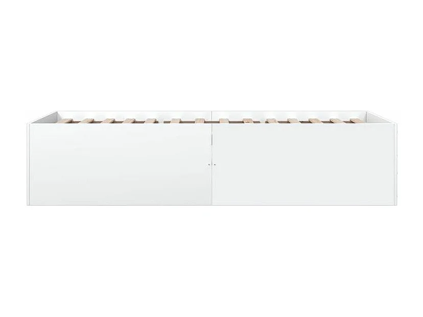 Cadre de lit blanc 75x190 bois d'ingénierie