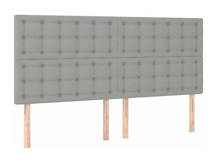 Sommier à lattes de lit avec matelas Gris clair 160x200 Tissu