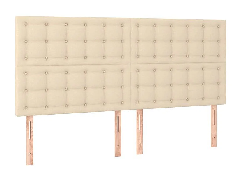 Sommier à lattes de lit avec matelas Crème 160x200 Tissu