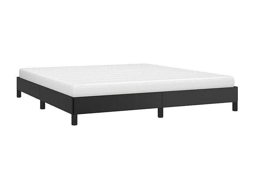 Bedframe kunstleer zwart 180x200 cm