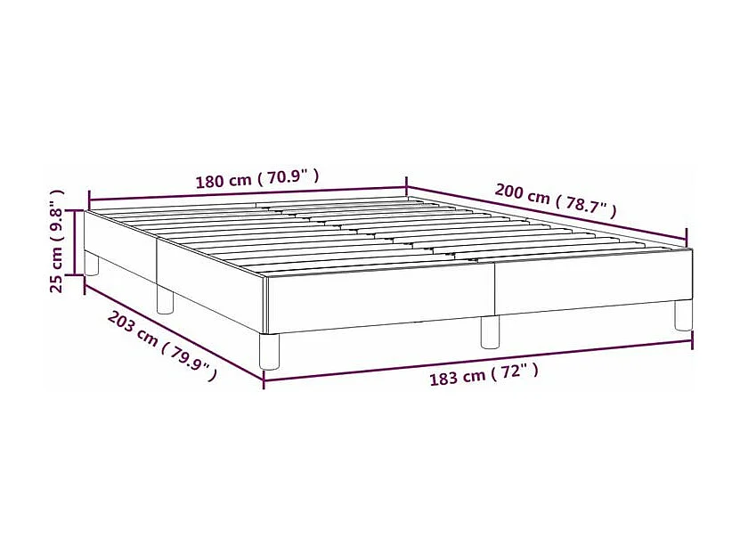 Bedframe kunstleer zwart 180x200 cm
