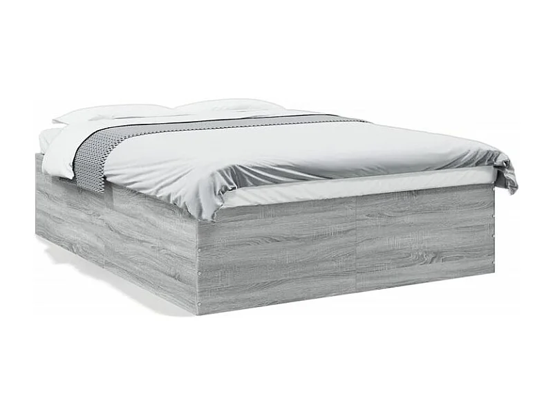 Cadre de lit sonoma gris 150x200 bois d'ingénierie