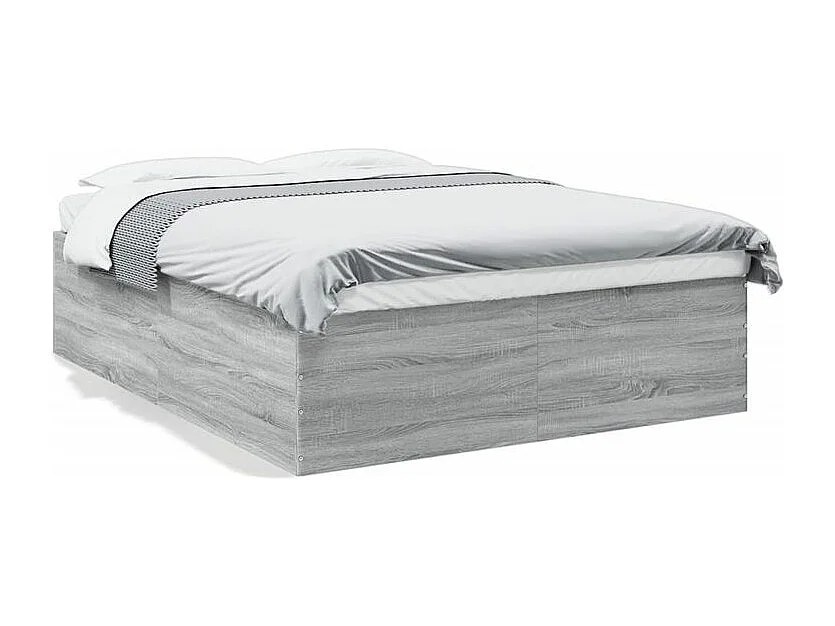 Cadre de lit sonoma gris 150x200 bois d'ingénierie