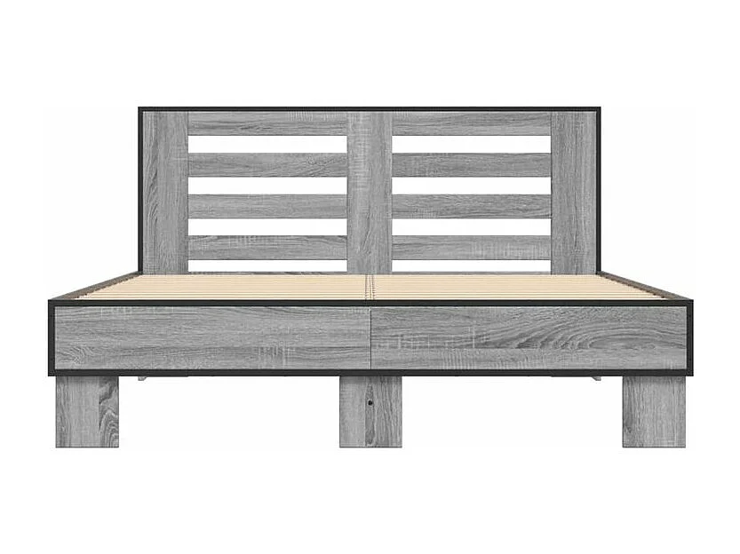 Cadre de lit sonoma gris 120x190 bois d'ingénierie et métal