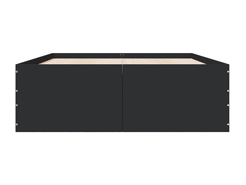 Cadre de lit noir 120x200 bois d'ingénierie