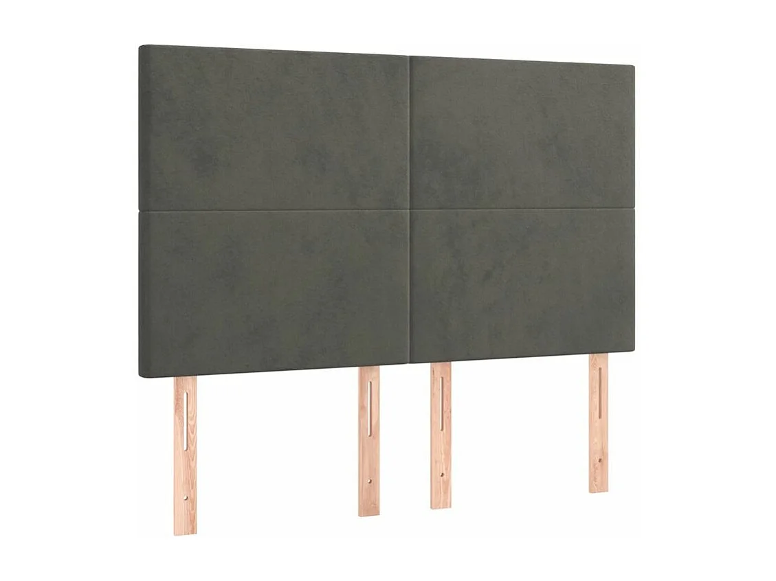 Sommier à lattes de lit et matelas Gris foncé 140x200 Velours