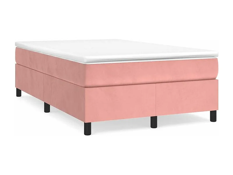 Sommier à lattes de lit avec matelas Rose 120x200 Velours