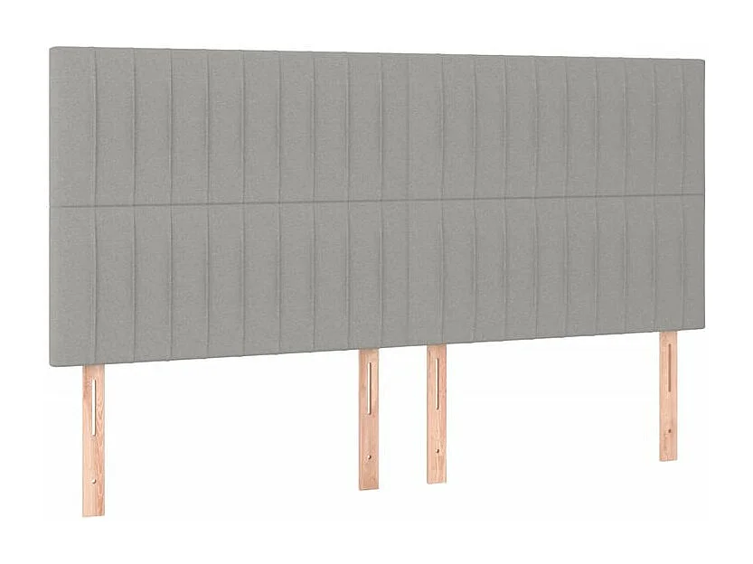 Sommier à lattes de lit avec matelas Gris clair 160x200 Tissu