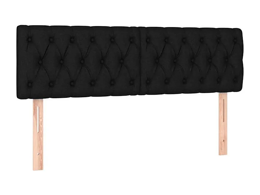 Sommier à lattes de lit avec matelas Noir 160x200 Tissu