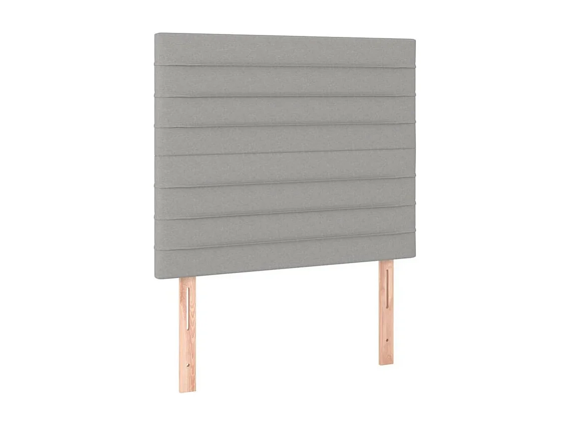 Sommier à lattes de lit avec matelas Gris clair 80x200 Tissu