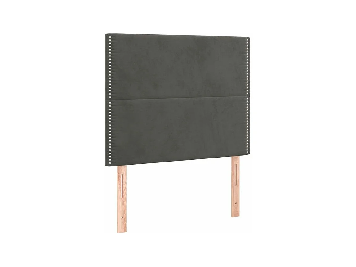 Sommier à lattes de lit et matelas Gris foncé 120x200 Velours