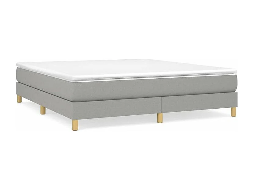 Sommier à lattes de lit avec matelas Gris clair 160x200 Tissu