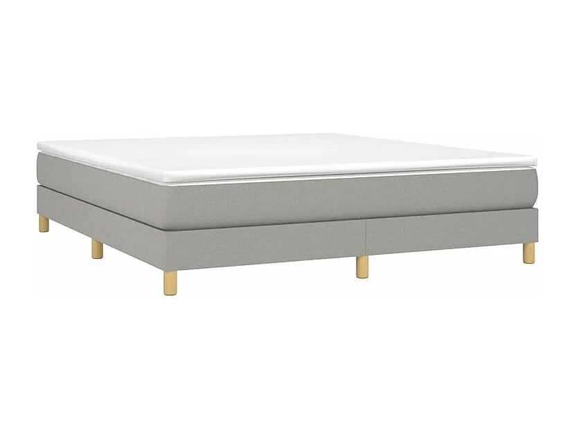 Sommier à lattes de lit avec matelas Gris clair 160x200 Tissu