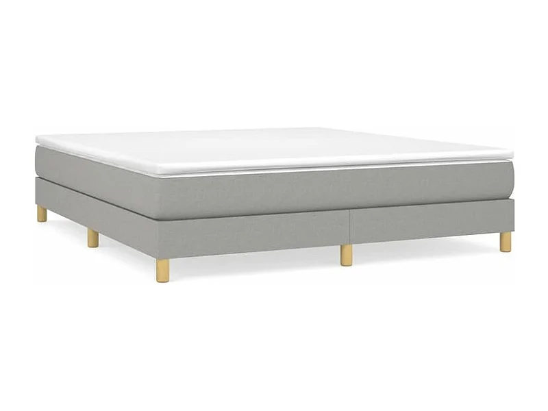 Sommier à lattes de lit avec matelas Gris clair 160x200 Tissu