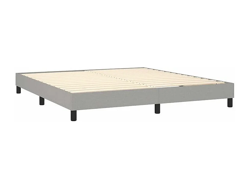 Sommier à lattes de lit avec matelas Gris clair 160x200 Tissu