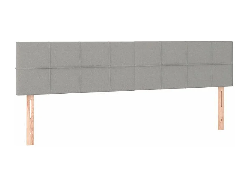 Sommier à lattes de lit avec matelas Gris clair 160x200 Tissu