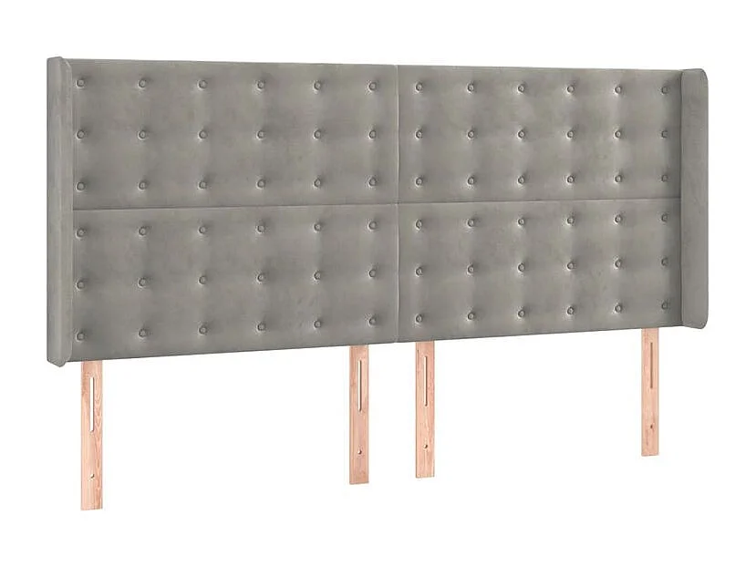 Sommier à lattes de lit matelas et LED Gris clair 160x200