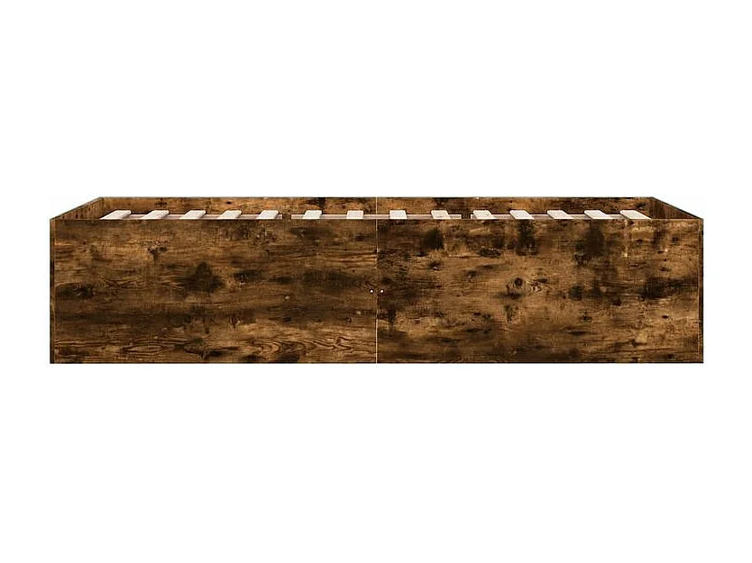 Cadre de lit chêne fumé 90x200 bois d'ingénierie
