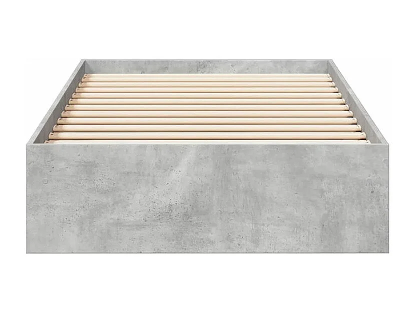 Cadre de lit et tiroirs gris béton 90x200 bois d'ingénierie