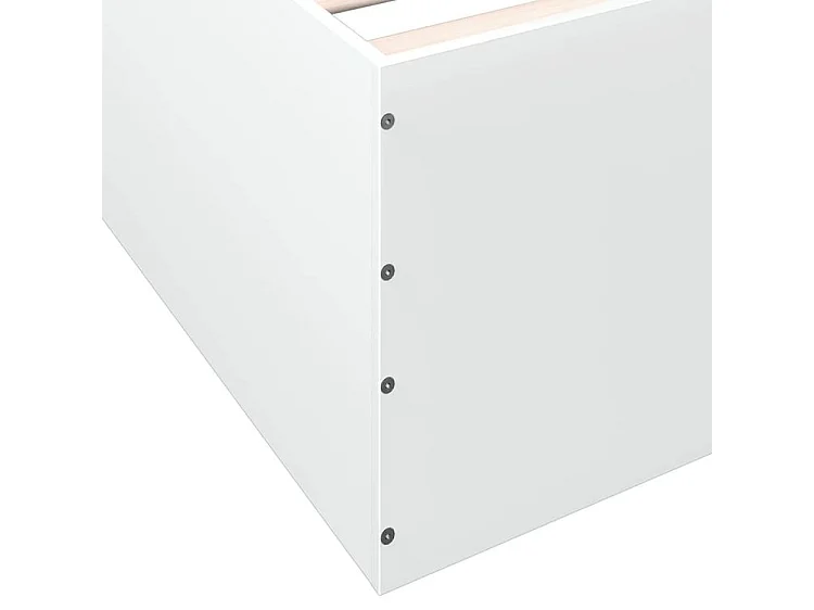 Cadre de lit blanc 100x200 bois d'ingénierie