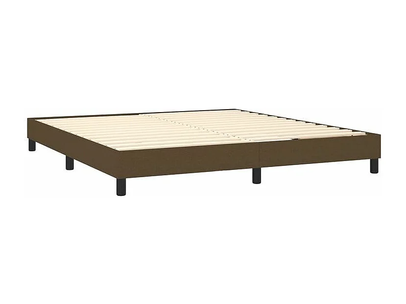 Sommier à lattes de lit avec matelas Marron foncé 160x200
