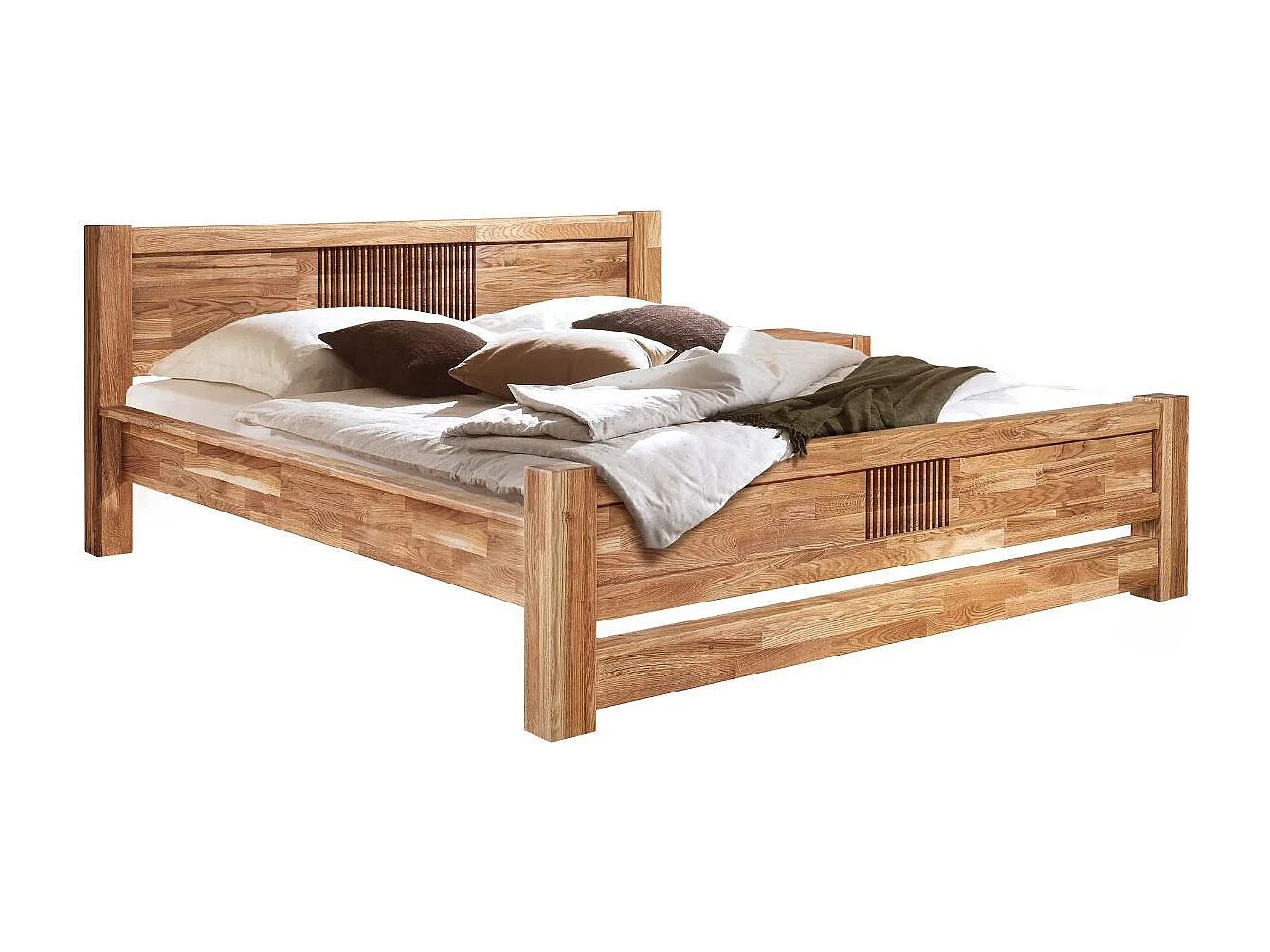 Lit en chêne massif naturel Valoria-180x200